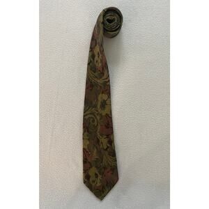 Bachrach Men’s 100% Floral Silk Necktie 3.5”Wx60”L ~ NEW $59 ~ Italian Made